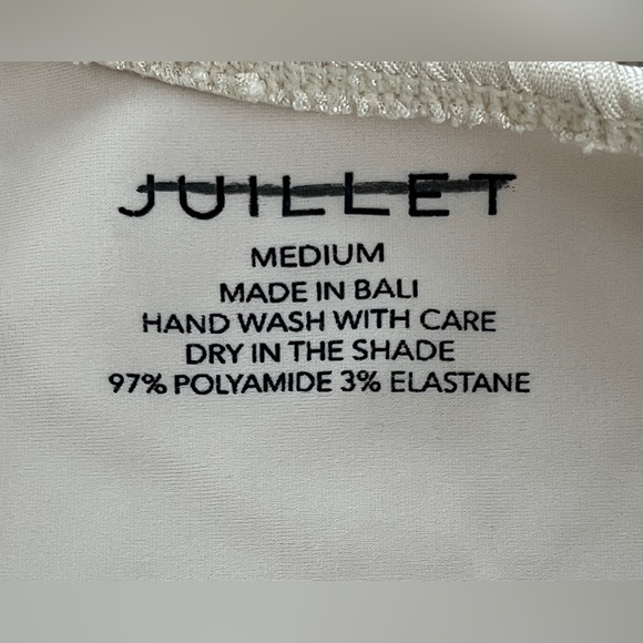 🆕 Free People Juillet Jessi One-Shoulder crinkle Cream Swimsuit size medium - Picture 11 of 14